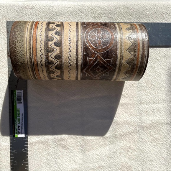 Italian Italica ARS for Peasant Village cylinder Vase mid century - Picture 9 of 9